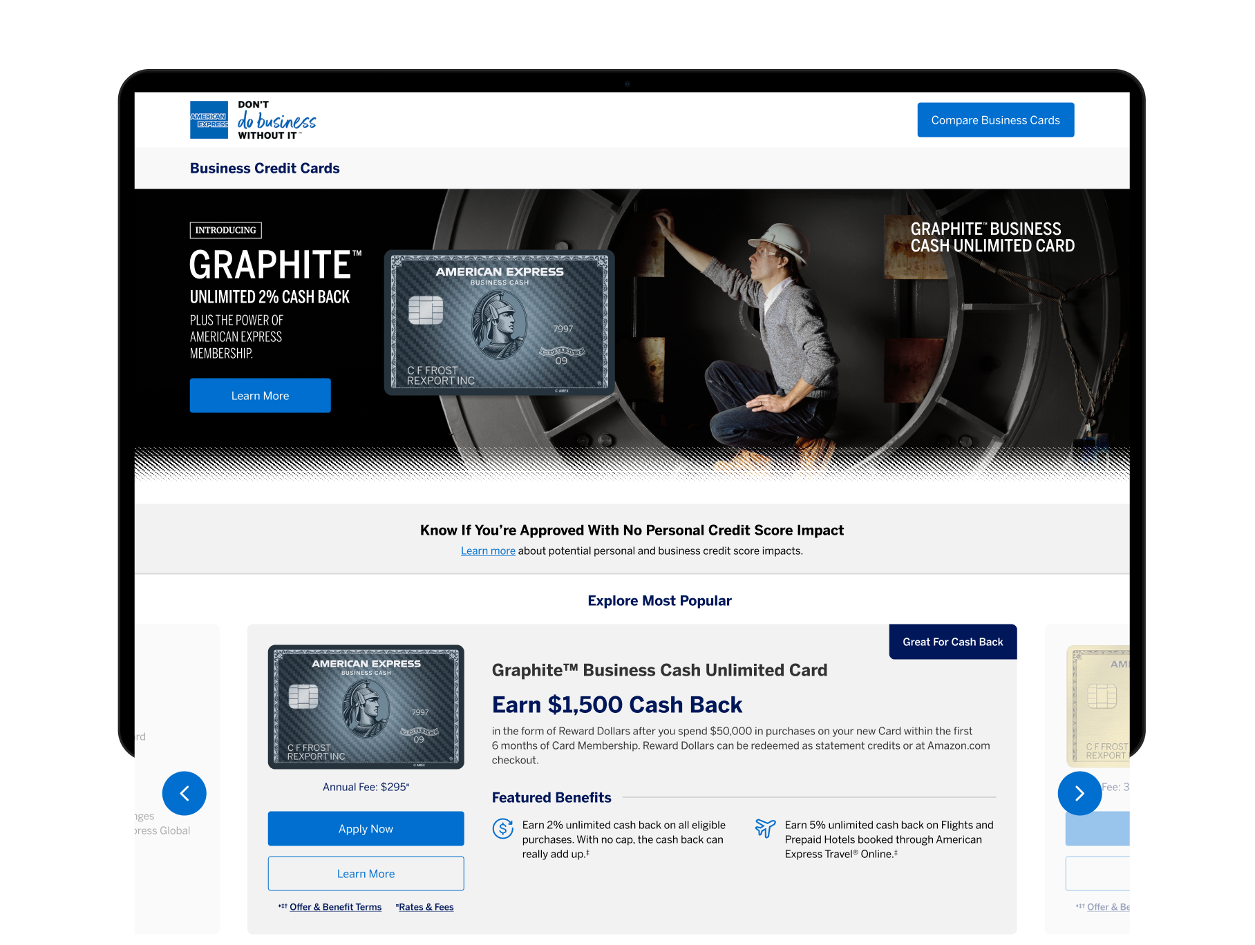 American Express Business Cards comparison experience